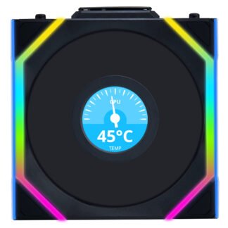 Lian Li UNI FAN SL Wireless LCD 120mm ARGB Reverse Fan Black