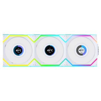 Lian Li UNI FAN SL Wireless LCD 120mm Reverse Fan 3 Pack White