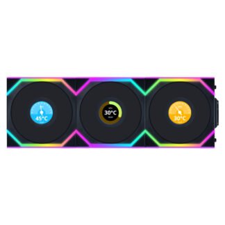 Lian Li UNI FAN SL Wireless LCD 120mm ARGB Fan 3 Pack Black
