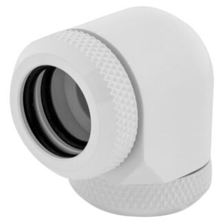 Corsair Hydro X Series XF HL 14mm OD 90 Deg Fittings White 2 Pk