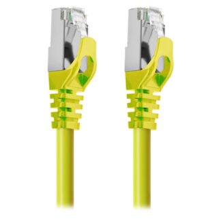 Cruxtec 10GbE CAT7 Triple Shielding Ethernet Cable Yellow 50cm