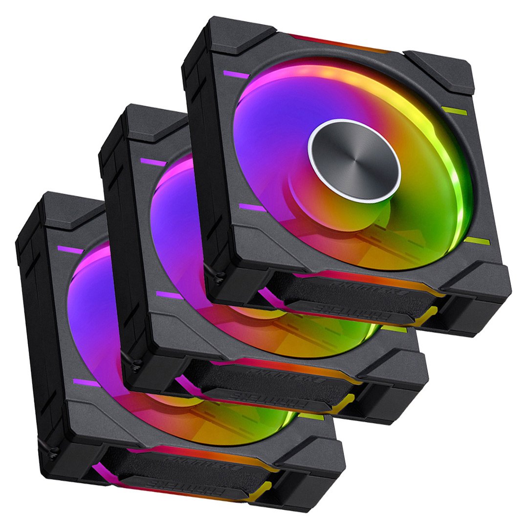 Phanteks D30 120mm PWM Fan Digital RGB Black Reversed 3 Pack