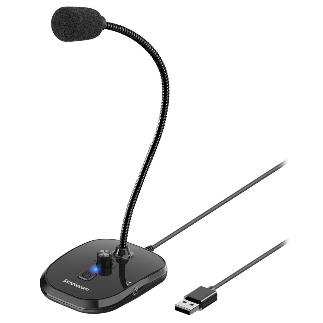 Simplecom UM360 USB Plug-and-Play Desktop Microphone