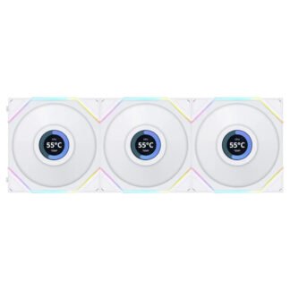 Lian Li TLLCD 120 Uni Fan ARGB Regular PWM 120mm White 3 Pack
