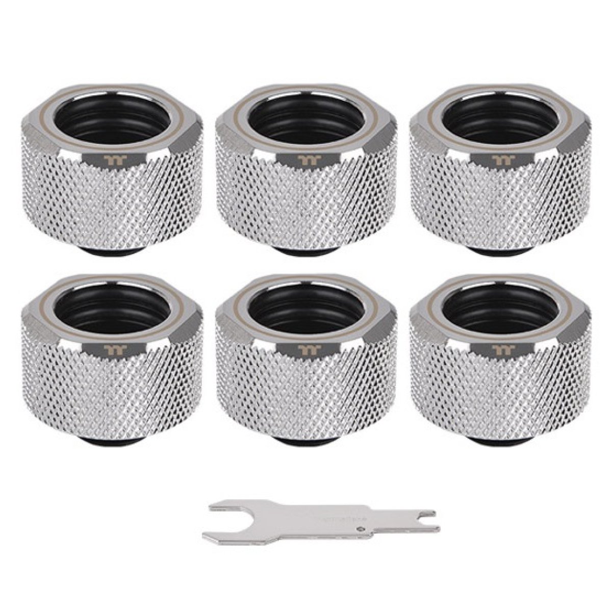 Thermaltake Pacific C-PRO PETG 16mm Fitting Chrome 6PK