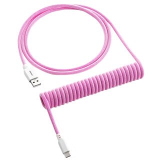 CableMod Classic Coiled Keyboard Cable Strawberry Cream