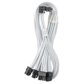 CableMod ModFlex 12V-2x6 90 Deg PCIe Cable for Corsair Variant B Quad 8-pin White