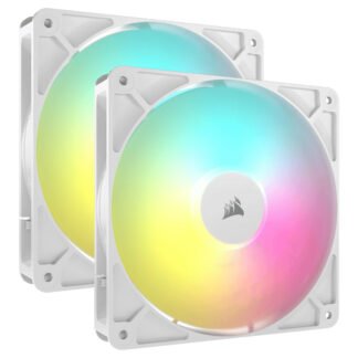 Corsair RS140 ARGB 140mm PWM Fans Dual Pack White