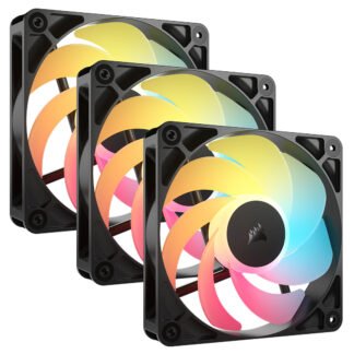 Corsair RS120-R ARGB 120mm PWM Reverse Fans Triple Pack Black