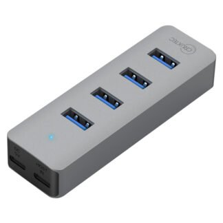 Cruxtec 4-Port USB 3.0 Hub with Type-C Power Port