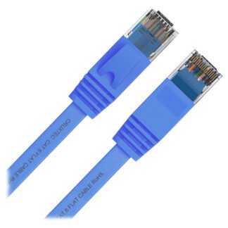 Cruxtec Flat CAT6 UTP Ethernet Cable Blue 15m