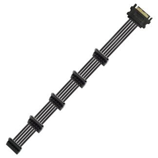 Cruxtec SATA Power Splitter Cable Black