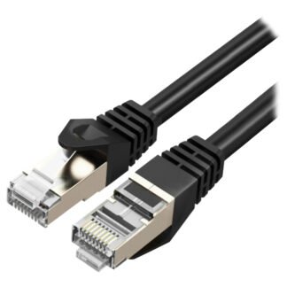 Cruxtec CAT7 10GbE Triple Shielding Ethernet Cable Black 30m