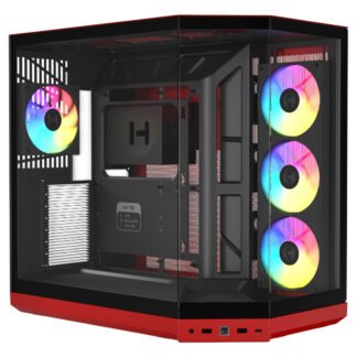 Hyte Y50 RGB ATX Panoramic Case Black Cherry