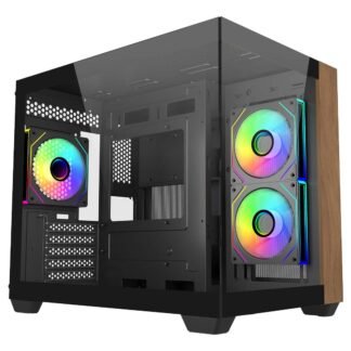 Cooler Master Elite 481 Wood Dual Chamber Case Black