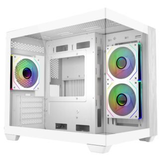 Cooler Master Elite 481 Wood Dual Chamber Case White