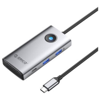 OricoType-C 6-in-1 5Gbps Multifunction Docking Station with Ethernet Port Silver