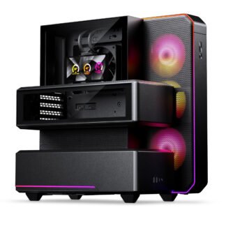 Phanteks EX5 Max Premium Airflow Case with LCD 360 AIO Cooler Satin Black