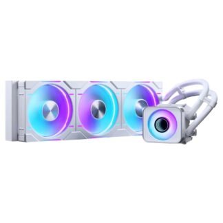 Phanteks Glacier One 420D30 DRGB AIO Liquid CPU Cooler with X2 Cap White