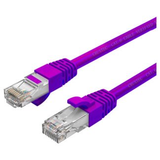 Cruxtec CAT6 10GbE Ethernet Cable Purple 30cm